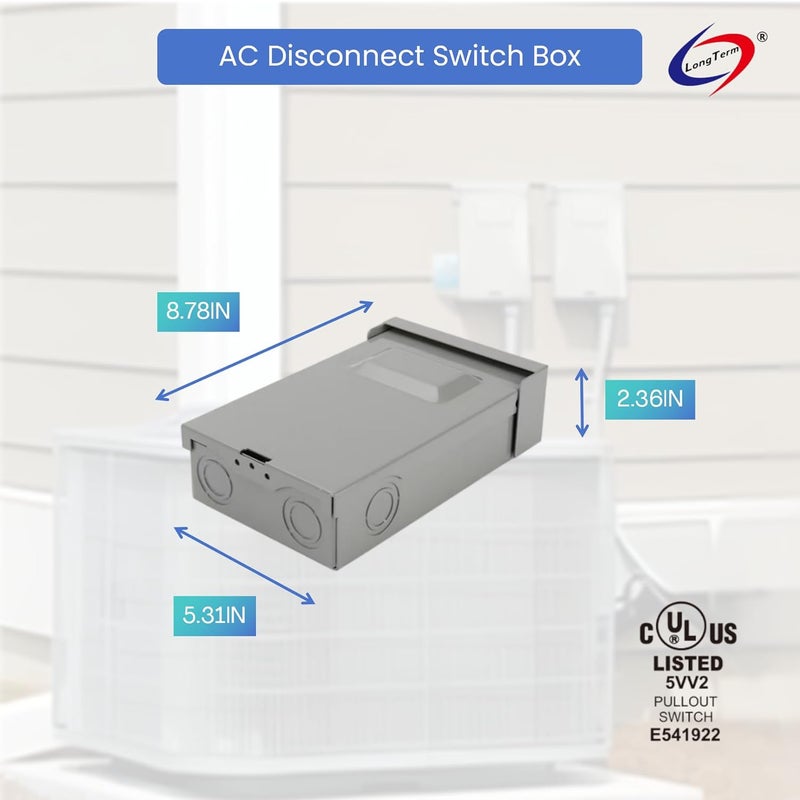 long term 240V 60A Pull Out Switch Box Non-Fused Disconnect Plastic Electronic Components Fused Disconnect Box - Image 5